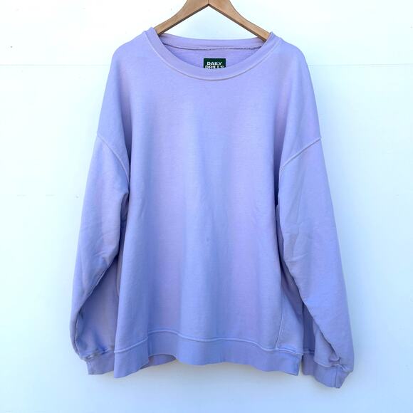 Daily Drills Set Vintage Crew Sweatshirt Super Shorts Lilac Purple Medium Large - Picture 3 of 13